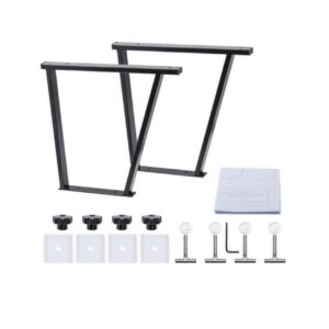 Console set black with blank template for VW T5 T6 multiflexboard locking rail including profile base