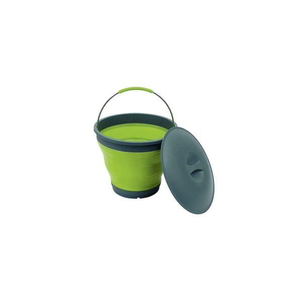 Folding bucket with lid